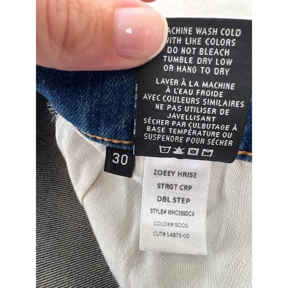 Hudson Denim Zoeey High Rise Straight Crop Double Step Jean Women's size 30 - Picture 5 of 7